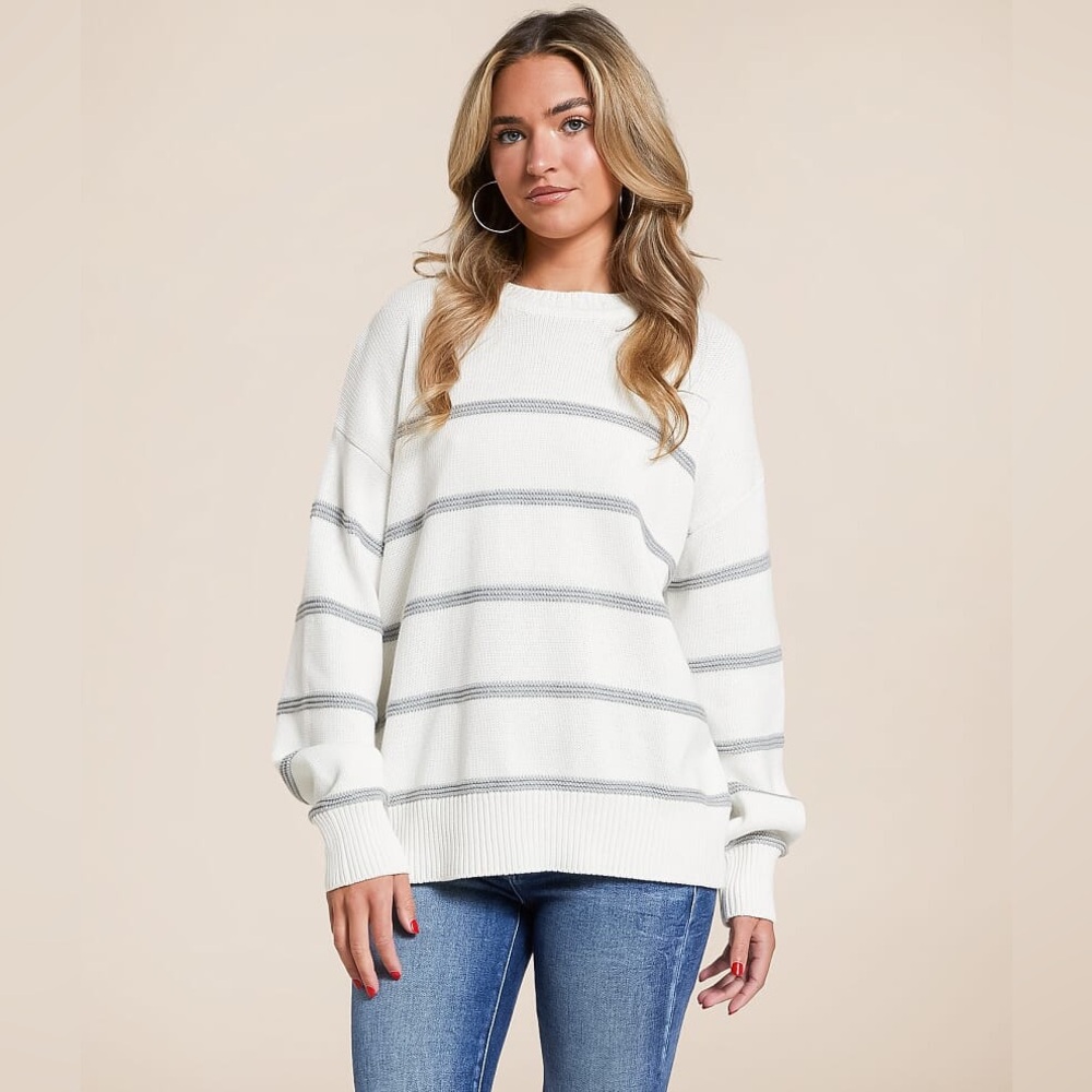 NWT Z Supply Boyfriend Stripped Sweater